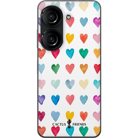 Yhteensopiva Puhelinkuori Asus Asus Zenfone 10 Cactus and Friends - Watercolor Love Grid