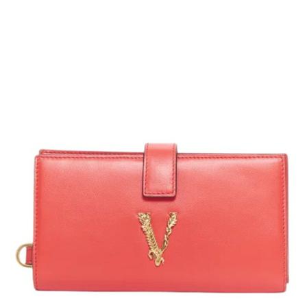 Versace Pre-owned, Pre-owned Leather wallets Rood, Dames, Maat:ONE Size,leer