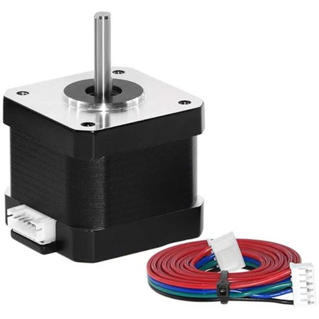 Nema 17 Stepper Motor, 1 stk Bipolar 1.7A 40Ncm (56.2Oz.In) 40Mm Kropp - med kabel og kontakt for 3D-skriver / CNC
