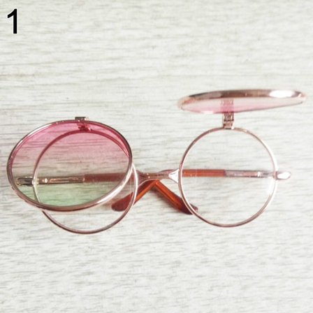 Söta runda plyschdockorglasögon 1 1