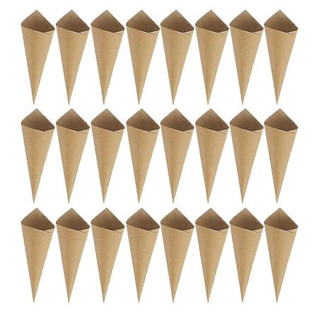 120 stk. Konfetter Bryllup Blomsterblade Kraft Papir Blomsterkegler Konfetter Kegler Gunstgaver