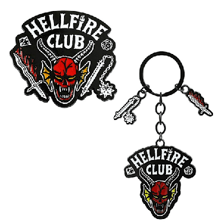 Hellfire Club Stranger Things Pin Badge Brosch Nyckelring Kostymtillbehör