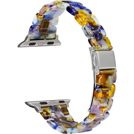 Slank og elegant resinrem i luksusklasse for damer, jenter og kvinner, kompatibel med Apple Watch Series 8 7 41mm, Series 6 5 4 SE 40mm, Series 3 2 1 