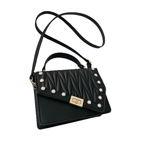 Crossbody-väska - Axelväska, Fashion Chain Liten Fyrkantig Handväska, Kvällsklänning Handväska Svart