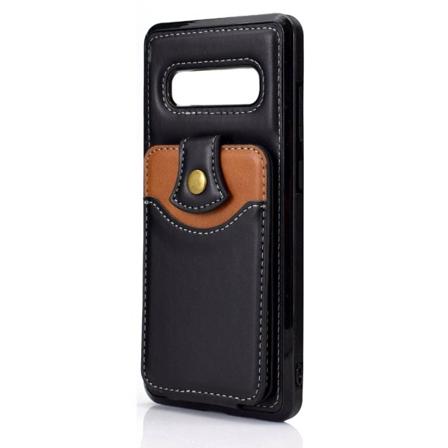 Skal med Kortfack - Samsung Galaxy S10 Plus Svart
