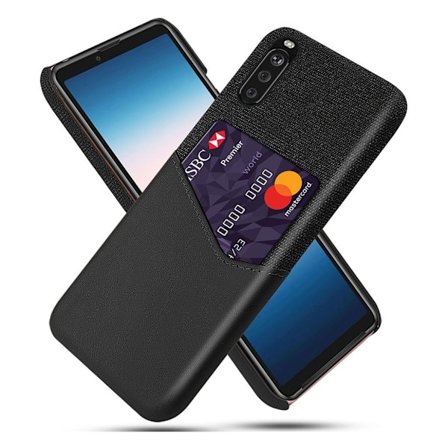 Bofink Sony Xperia 10 II skal med korthållare - Svart