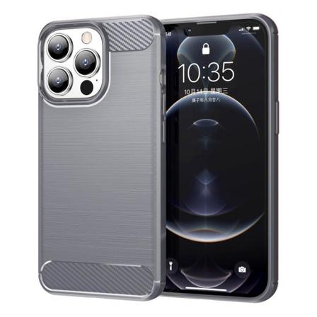 Carbon Flex Suojakotelo iPhone 13 Pro Max - Harmaa Silver grey