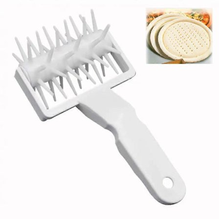 1 stk. Pizza Kjevle Huller Bakverk Kjevle Kjeks Deig Pai Hull Preging Deig Kjevle Gitter Håndverk Bakeverktøy (Fww)