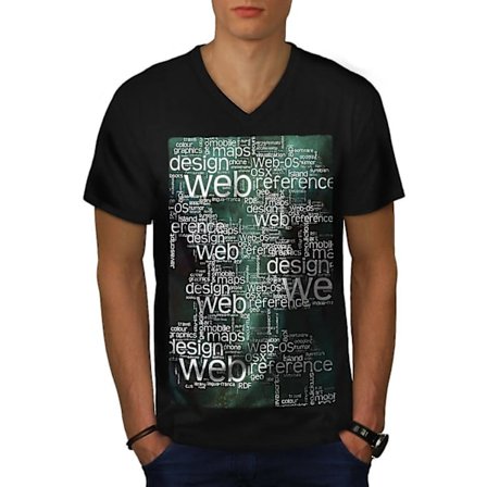 Utvecklare Web Osx Men Svart T-shirt med v-ringad