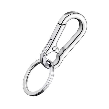 Nøglering herre simpel nøglering bil vedhæng piger højkvalitets rustfrit stål fjeder nøglering ring hængende talje stil