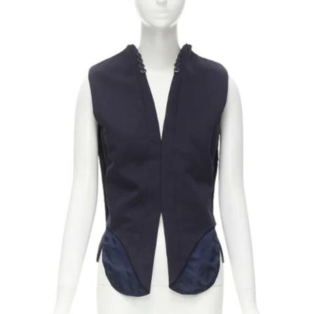 Maison Margiela Pre-owned Pre-owned Wool tops , Blauw , Dames , Maat: S