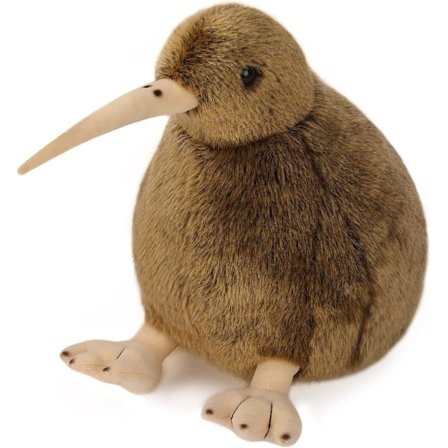 Kiwi Fugle Plyslegetøj, Fyldt Dyr Pels Kiwi Plysdukke, Blød Fluffy Som Ægte Fugl Kælelegøj - Gave til Alle Aldre & Anledninger