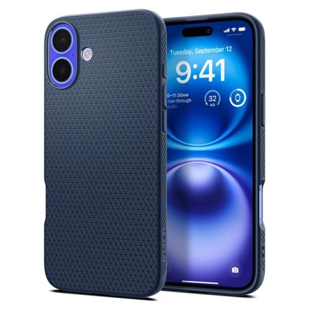 Spigen Liquid Air iPhone 16 Etui - Blå