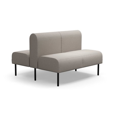 Modulsofa VARIETY, 2-Sitzer, doppelt, Stoff Blues CSII, taupe