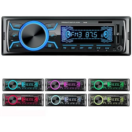 Bilradio Bluetooth Bilradio, 1din Bilradio, 4x60w Autoradio 7 Farver Fm Stereo Radio Usb/sd/aux/eq/mp3 Afspiller Pioneer Autoradio