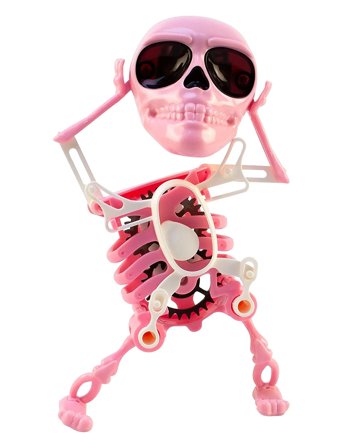 Halloween Windup Dancing Skeleton Pink Magni Toys