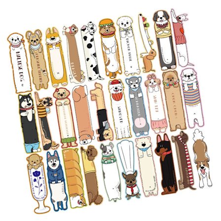 30 Stycken Tecknad Hund Konst Illustrationer Bokmärken Scrapbooking Dekorativt Papper
