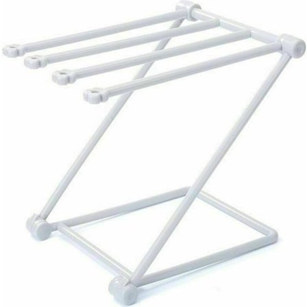 Sammenklappelig fritstående håndklædestativ, håndklædestativ til badeværelse med 4 stænger