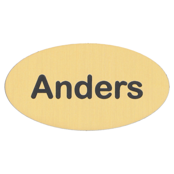 Navneskilt nål - eget navn