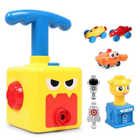 Ballongdrevet bilsett, leketøysgave til barn med 12 ballonger (FMY)