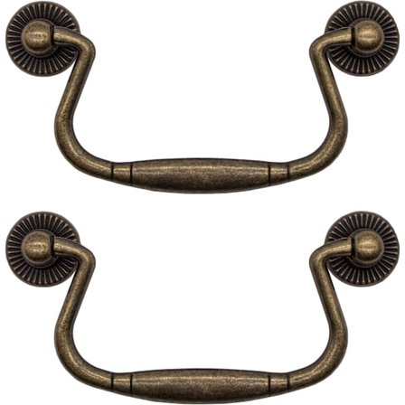 Antikk messing - Sett med 2 jern sammenleggbare skuffetrekk for skap D