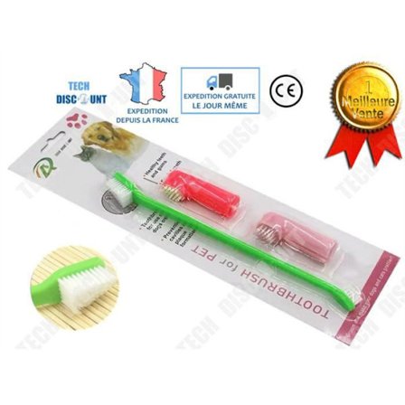 Tandborste för djur - TD - Dubbelhuvud - Kariesförebyggande - Effektiv rengöring - Liten hund/katt