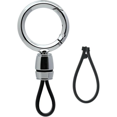 1 st Rund, Silver, Snabbkoppling Bil Nyckelring Metall & TPU Rem Nyckelkedja Avtagbar Söt Nyckelring Hållare för Män & Kvinnor