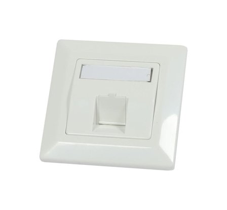 SYNERGY Keystone,Modulträger, UP Dosen für 1xTP-Modul, Reinweiss, Eckiger Aussenrahmen, Synergy 21,