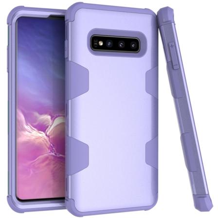 Samsung S10 Plus - Praktisk og beskyttende skal "Rugged Robot"" Lila"