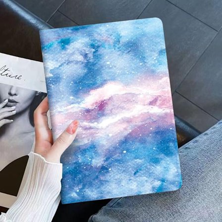 Fodral för iPad 2025 Air7 13" Bok: Stjärnklar Himmel Marmorkonst Mönster Mini Tunn