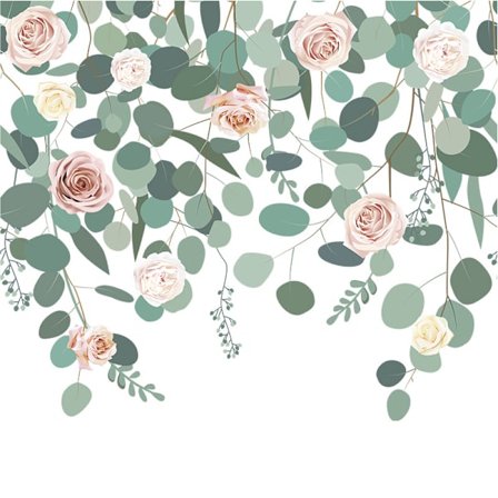 Kukka- ja lehtitarrasetti, kauniit seinätarrat, seinätarra