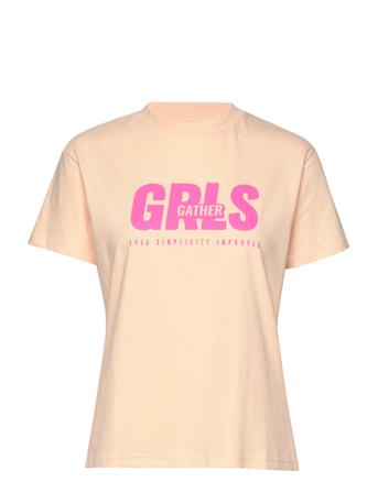 W. Gather Girls Tee Pink Svea