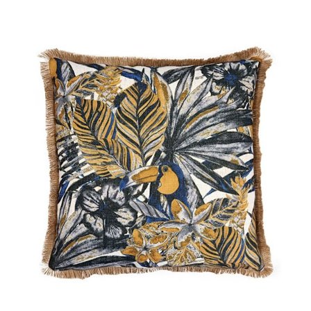 Løvdekorationspude 45x45cm Polyester Flerfarvet