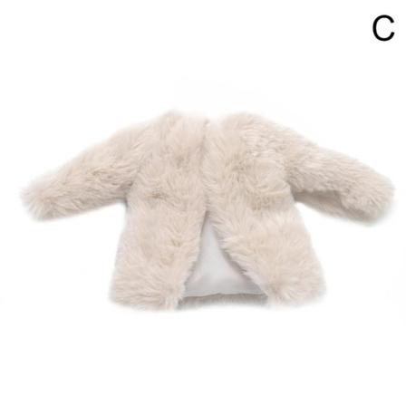 Qinxi Doll Plyschrock Flanell Topp Vinter Varm Päls Outfit Dolls C