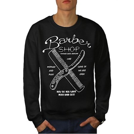 Barber Shop Vintage Herr Blacksweatshirt | Wellcoda