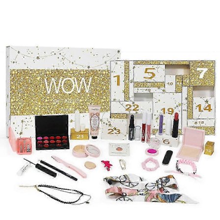Sminke Julekalender 2025 Tenåringsjenter Kvinner Skjønnhetsnedtellingskalender, Trendy Ting Unike Sminkesett