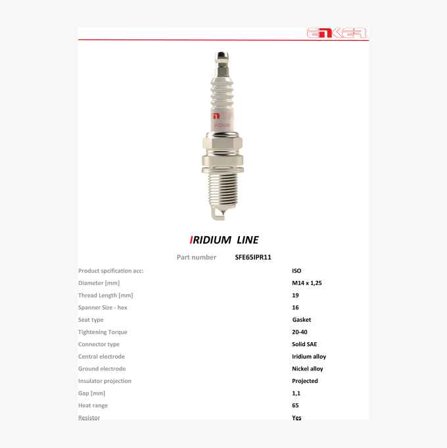 Tändstift SFE65IPR11