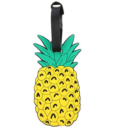 Reisebagasje Bagasjelapp Ananas ID-etiketter Tag for Bagasje Koffert (gul)