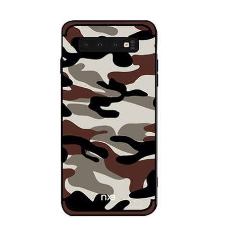 NXE Camouflage Pattern TPU Mobile Phone Case Samsung Galaxy S10 Plus - Brown