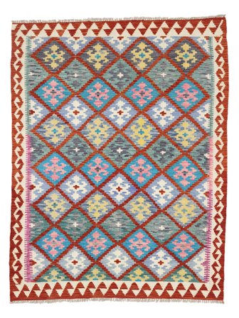 Kilim Afghan Old Style Rug Hand Woven 160X207 Afghanistan