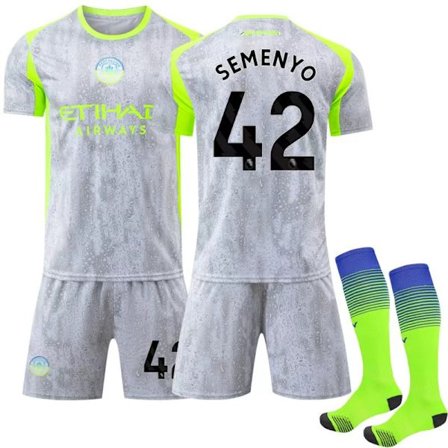25-26 Manchester City Andre Bortedrakt Fotballdrakt Sett Nr. 42 Semenyo