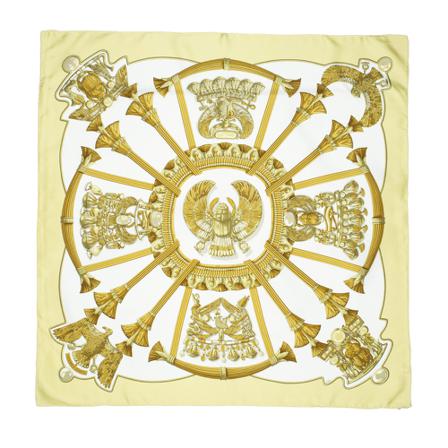 Hermès Vintage, Pre-owned Scarf Geel, Dames, Maat:ONE Size