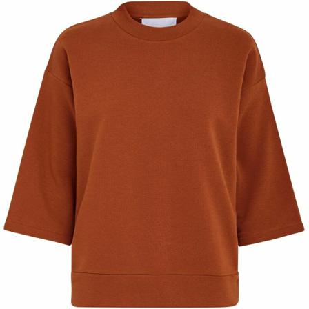 Minus, Mikia 3/4 Sleeve Sweat Bruin, Dames, Maat:M,polyester