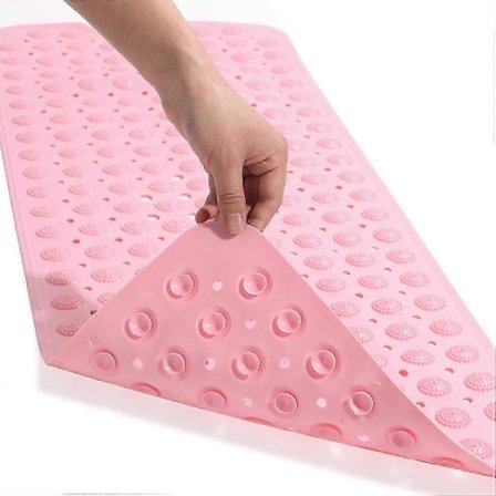 Hjemme Anti-Slip Brusebund Bademåtte Badeværelsesmåtte Sugekop Massagepunkt