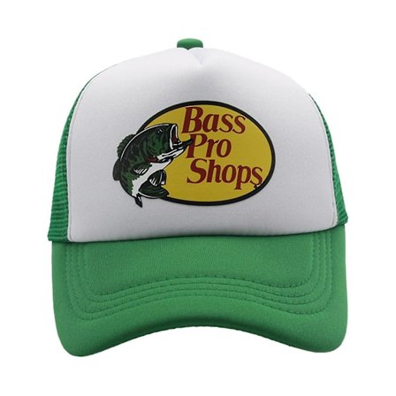 Bass Pro Shop Udendørskasket Truckerkasket med Mesh - Herre og Dame One Size Fits All Snapback-lukning - Perfekt til Jagt & Fiskeri - Perfekt Grøn