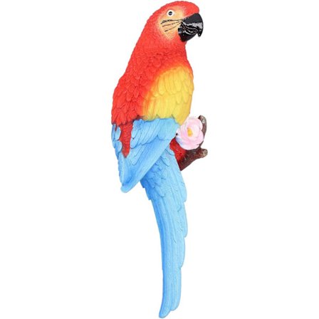 1 havepapegøje ornament, harpiks livsornament, papegøjetøj,
