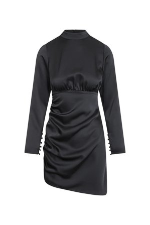 Isabel Dress Black Satin Party Dress S