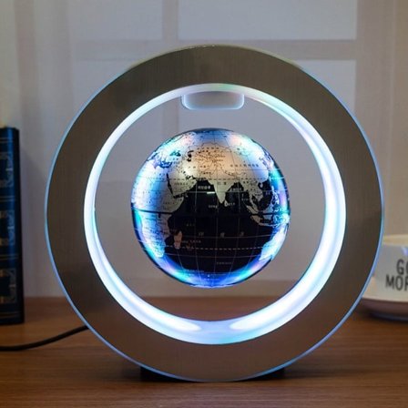 /EA/LED Dekorativt Objekt Magnetisk Flytende Globus - O-Ring Globus med