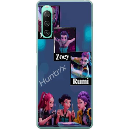 Yhteensopiva Puhelinkuori Sony Xperia 10 IV K-pop Mira, Zoey ja Rumi - Värikkäitä hahmoja futuristisessa tyylissä