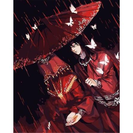 5D DIY Krydsstingssæt Tian Guan Ci Fu Diamantmaleri Himlens Embedsmænds Velsignelse Hua Cheng Xie Lian Mosaik Hjemmedekoration 504G1480 Round 30x40cm